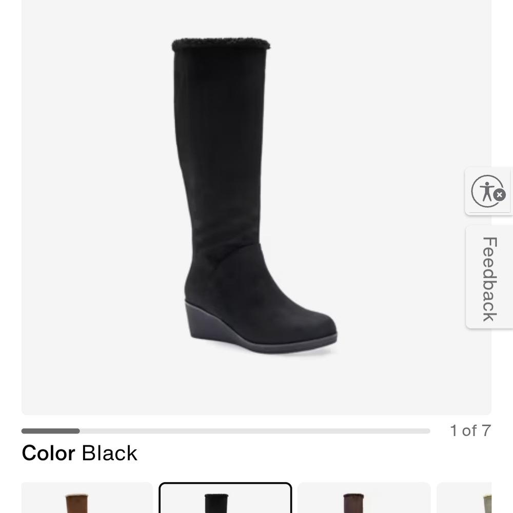 AEROSOLES Black Tall Winter Boots Only Wore 1x, In Box, Make Me An Offer !